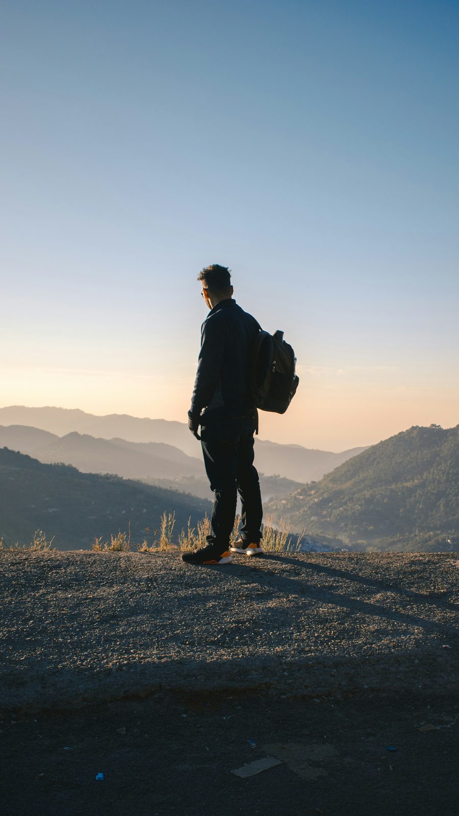 A person moving toward a new horizon